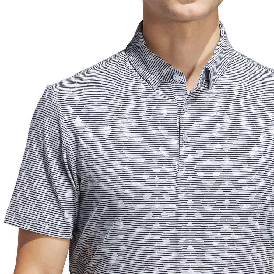 Adidas Go To Printed Stripe Polo