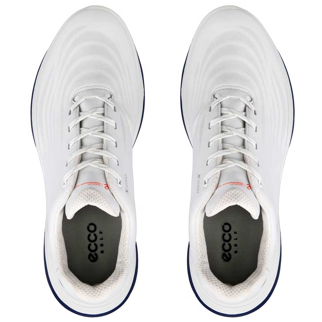 Ecco Lt1 Leather Golf Shoes White/Blue