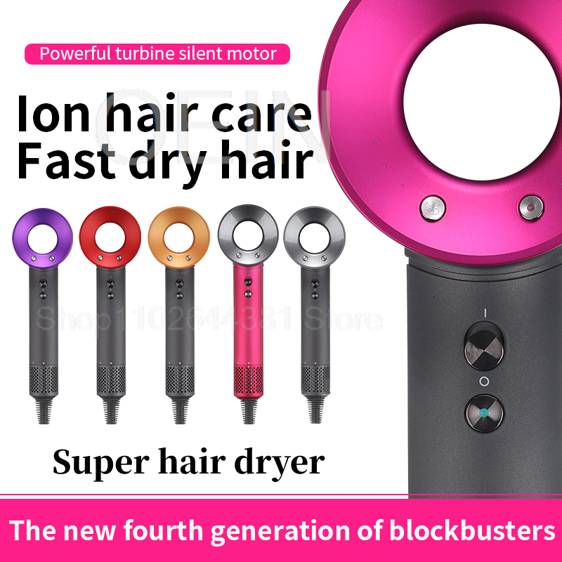 Secador de pelo profesional sin hojas, secador eléctrico de aniones, iones negativos, secado rápido