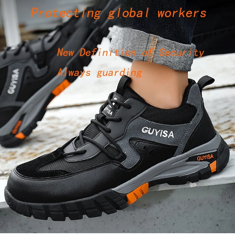 Zapatos de trabajo cómodos, deportivos, resistentes al desgaste y seguros, para las cuatro estaciones, protección laboral, ocio, antiimpactos y pinchazos