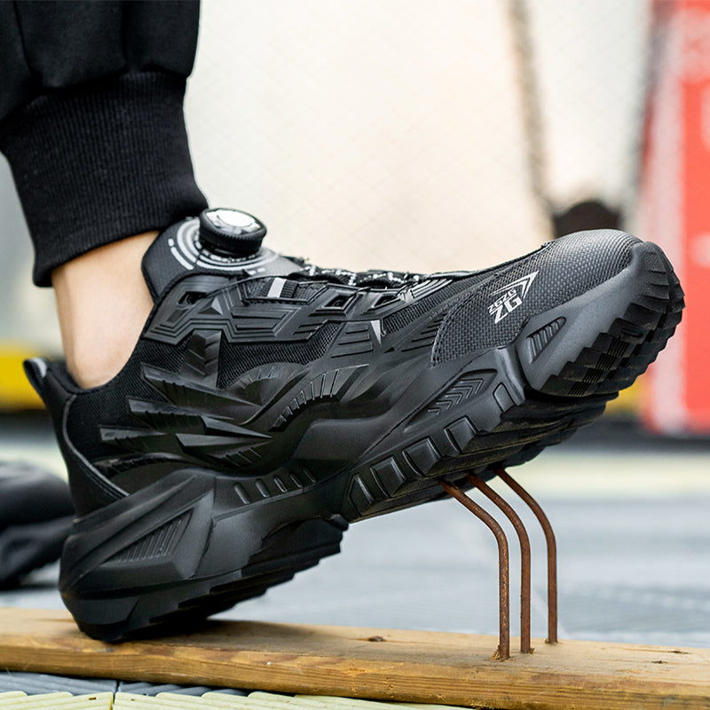 S1 Zapatos de seguridad de alta calidad para hombre, zapatillas de trabajo con hebilla giratoria de alambre de acero