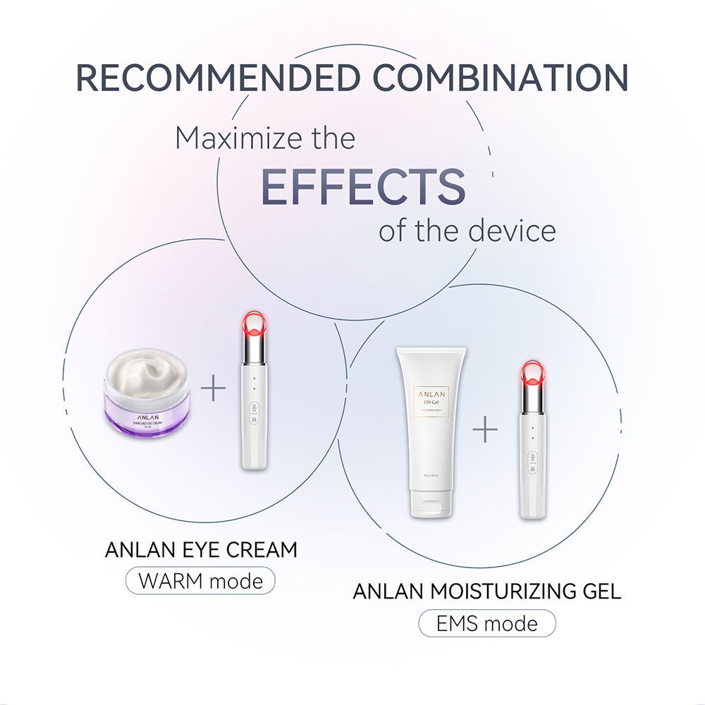 Dispositivo de belleza para ojos ANLAN EMS, microcorriente, antiarrugas, elimina las bolsas para los ojos, ojeras, terapia de luz