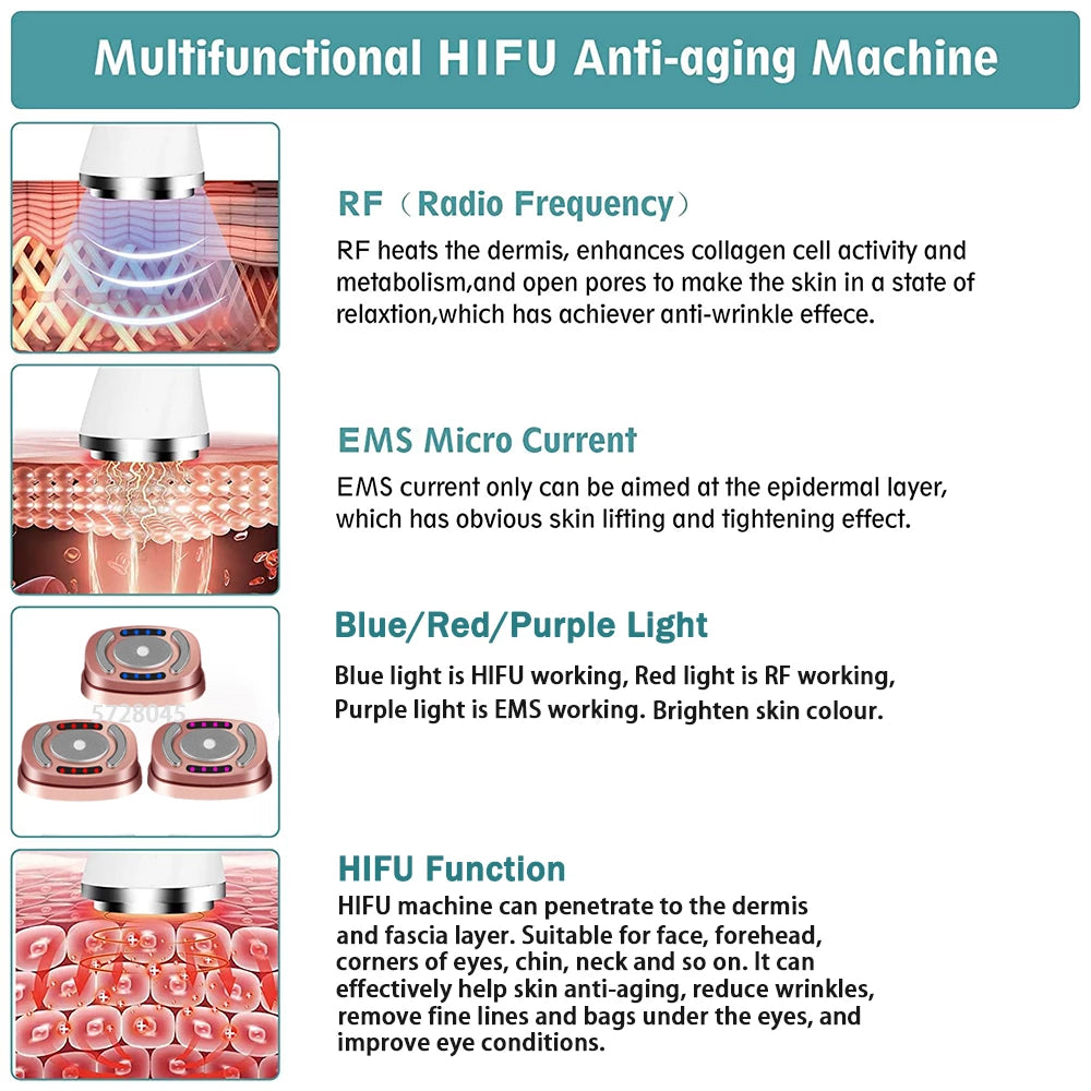 Mini HIFU máquina de belleza de estiramiento facial