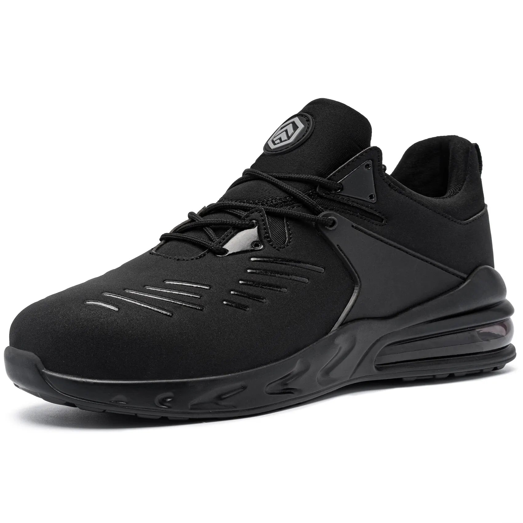 S1 Zapatos de seguridad impermeables para hombre SRC, antideslizantes, zapatos de trabajo con punta de acero, amortiguación, cómodo y ligero cojín de aire