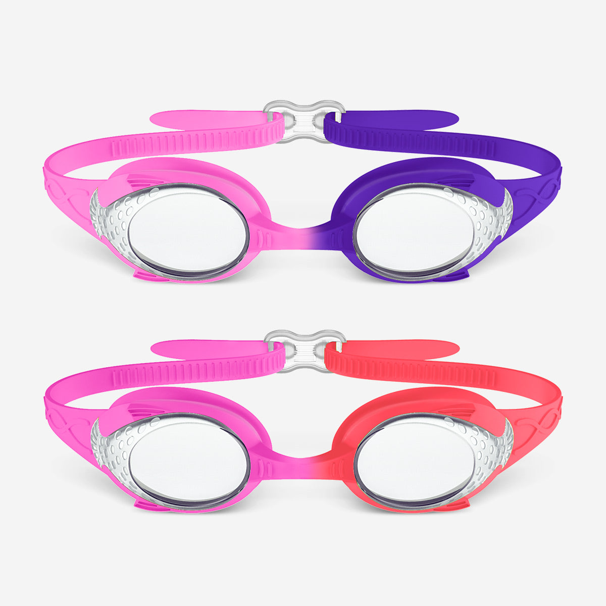 Kids Anti-fog Fisheye Swimming Goggles 2 Pack