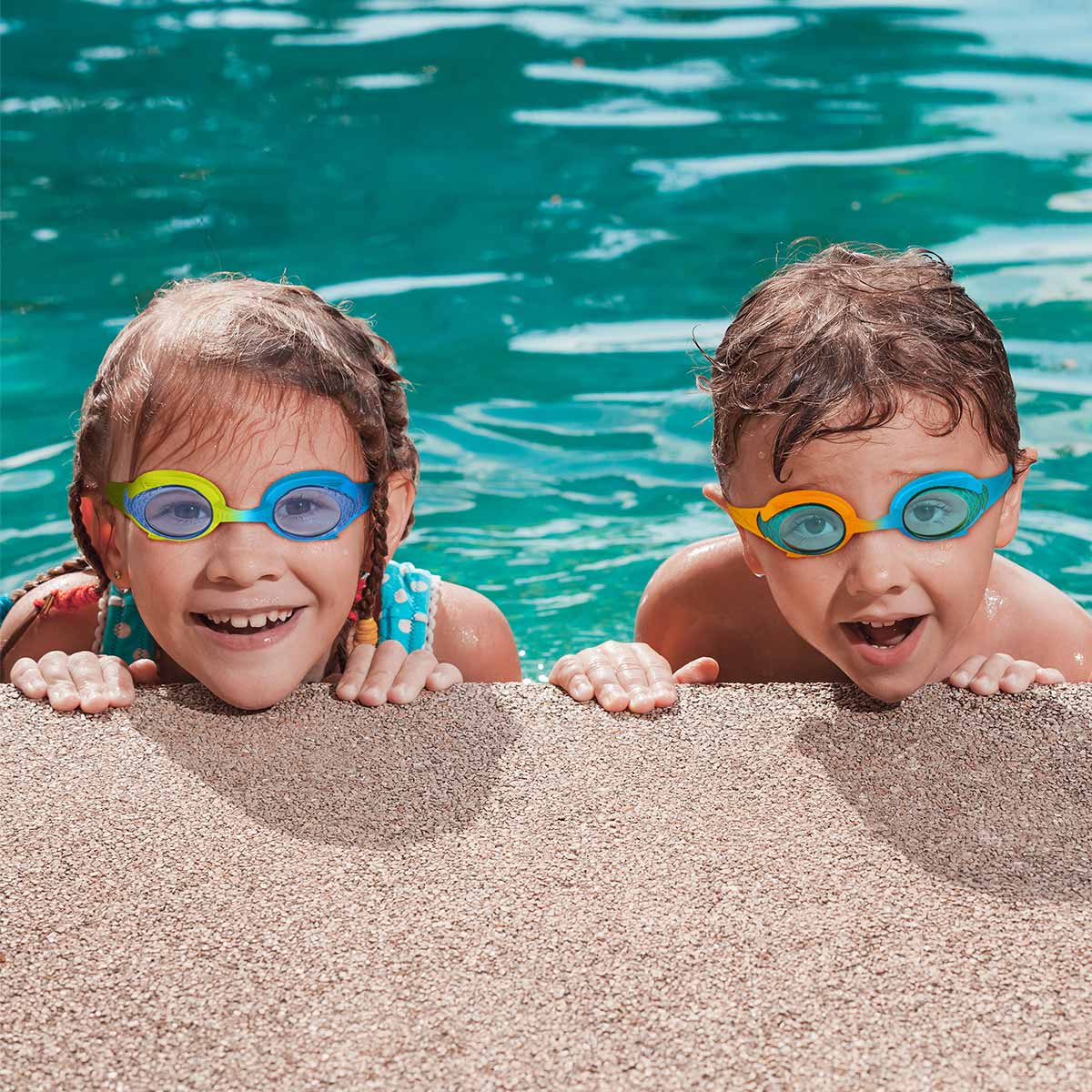 Kids Anti-fog Fisheye Swimming Goggles 2 Pack
