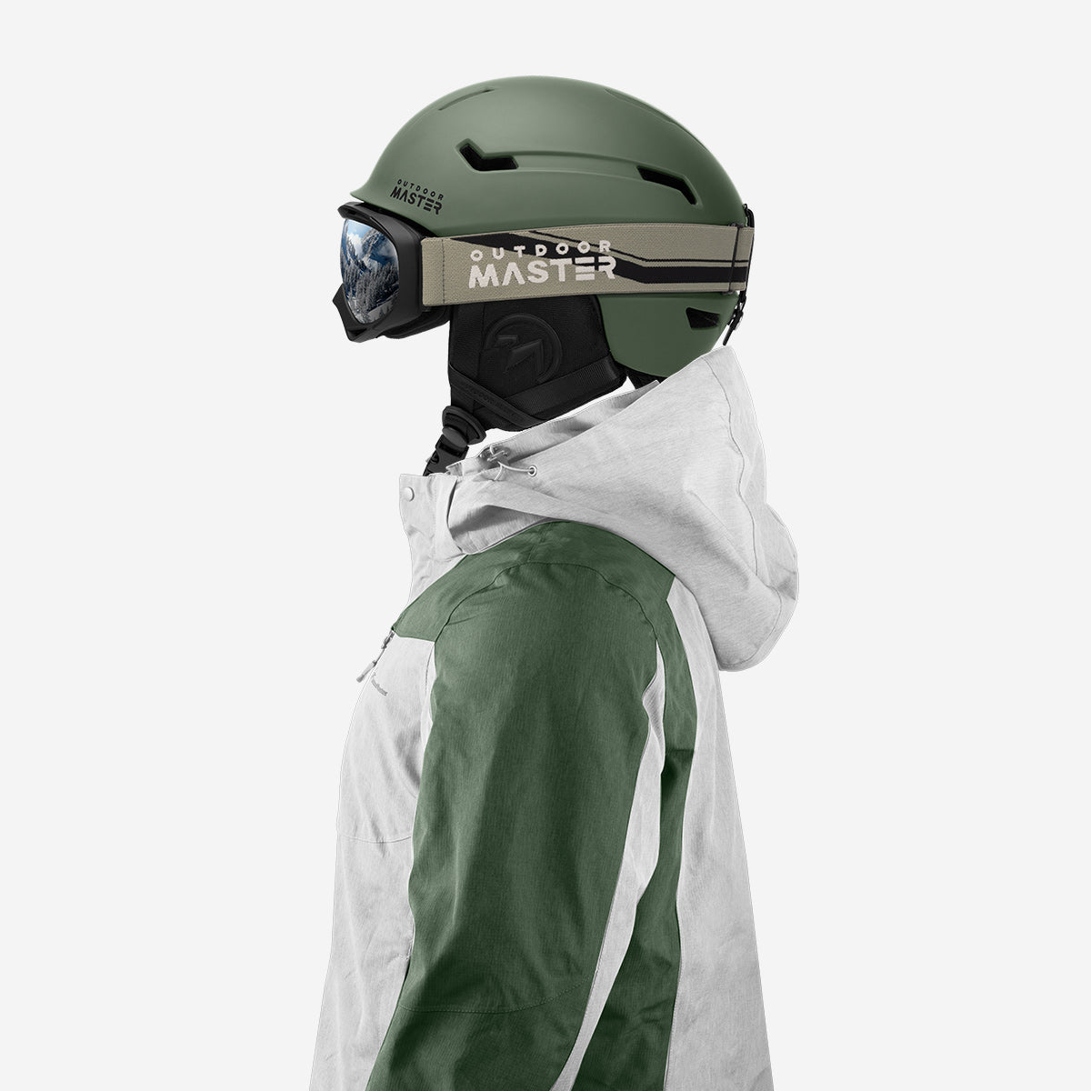 OutdoorMaster DEER Ski Helmet Bundle