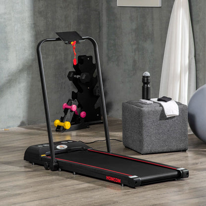 HOMCOM Folding Walking Treadmill Aerobic Walking Exercise Machine LED