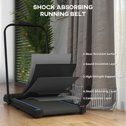SPORTNOW 2.5HP Folding Treadmill Walking Pad, 1-6km per hour