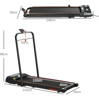 HOMCOM Folding Walking Treadmill Aerobic Walking Exercise Machine LED