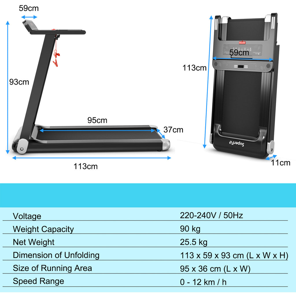 Foldable Treadmill Walking Running Machine