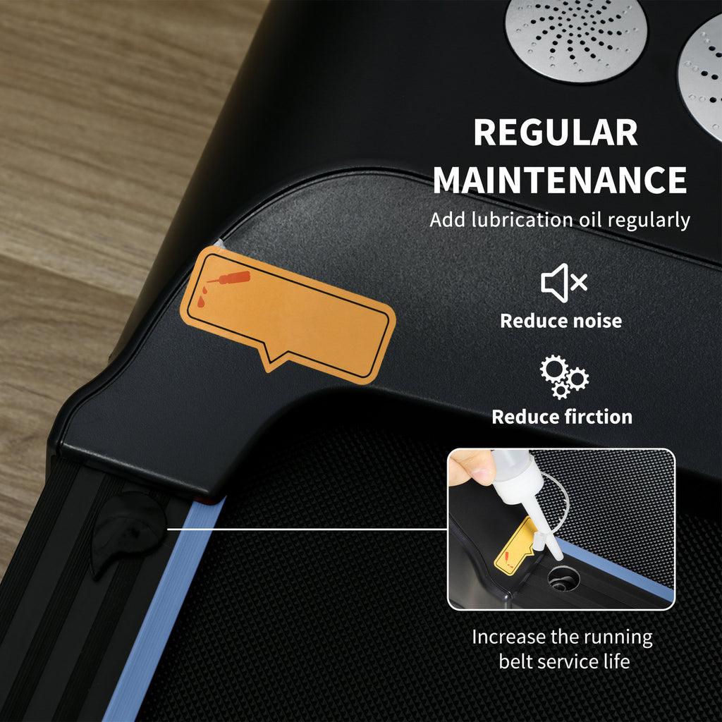 HOMCOM Folding Walking Treadmill Aerobic Walking Exercise Machine LED