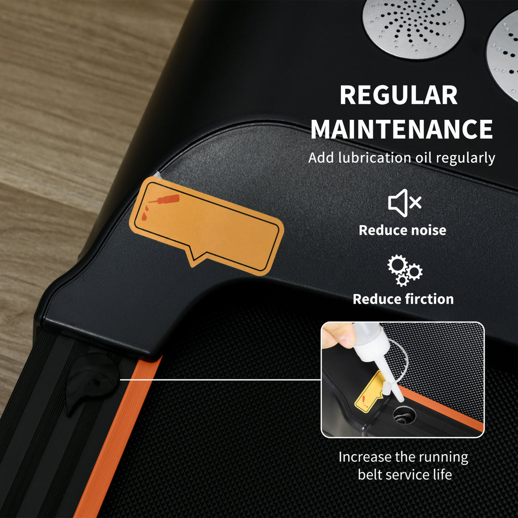 HOMCOM Folding Walking Treadmill Aerobic Walking Exercise Machine LED