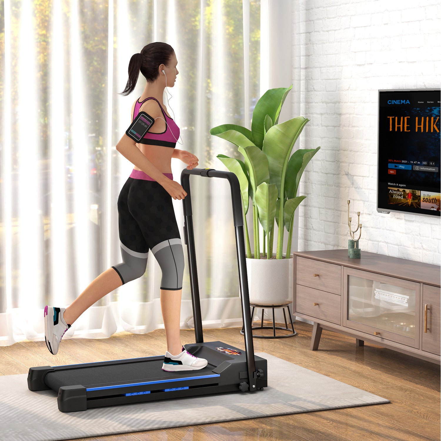 HOMCOM Electric Motorised Walking Machine Treadmill