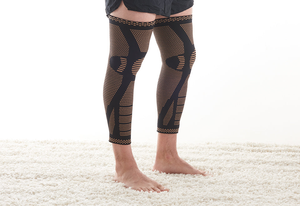 Copper Infused Full Leg Compression Sleeves by Sharper Image (Set of 2)