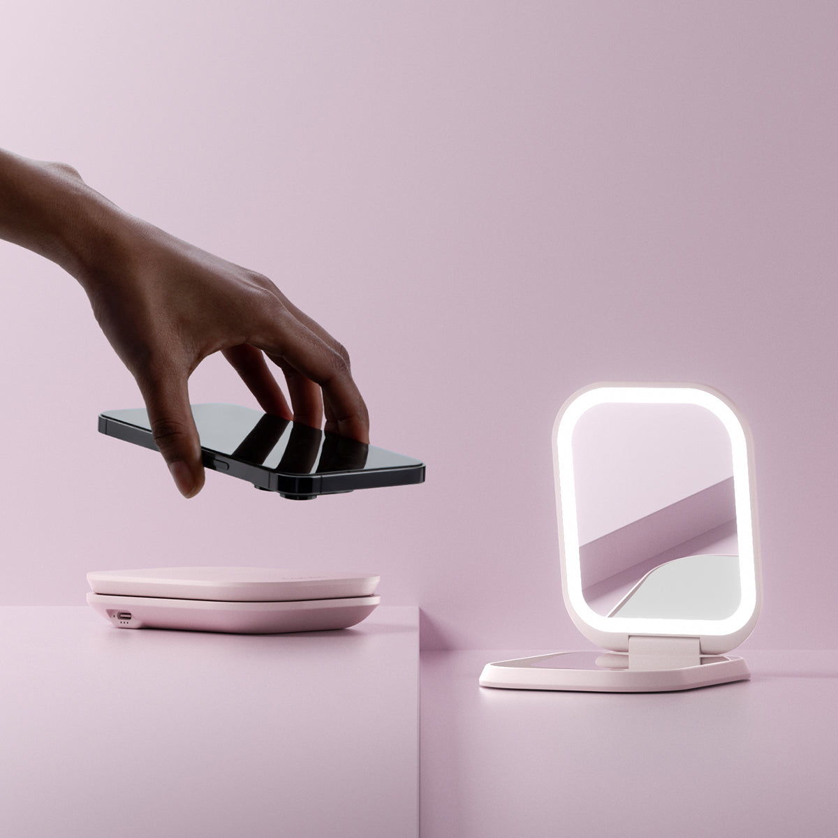Phone Charging Compact Mirror