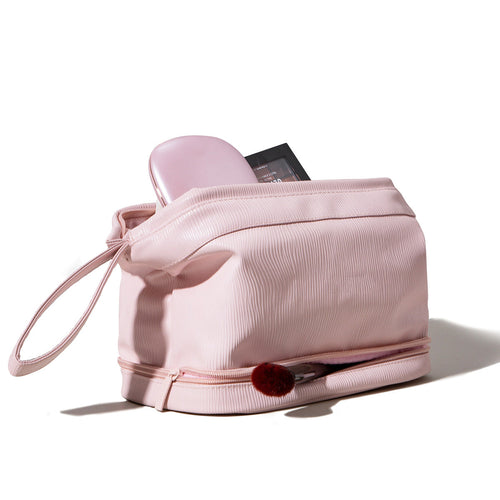 2-in-1 Cosmetic Case with Makeup Brush Compartment