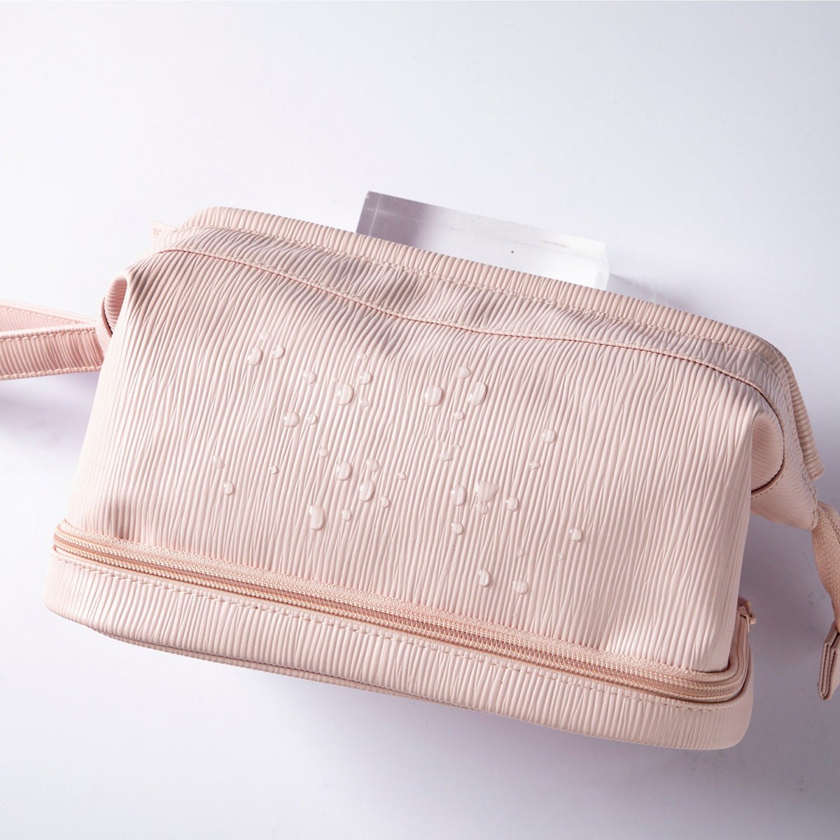 2-in-1 Cosmetic Case with Makeup Brush Compartment