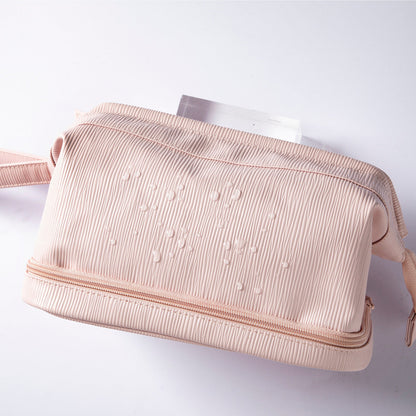 2-in-1 Cosmetic Case with Makeup Brush Compartment