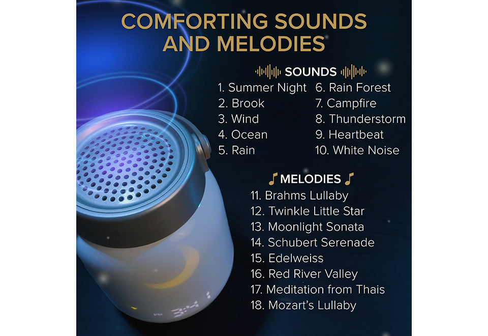 Firefly Sound Machine with Alarm Clock and Bluetooth Speaker