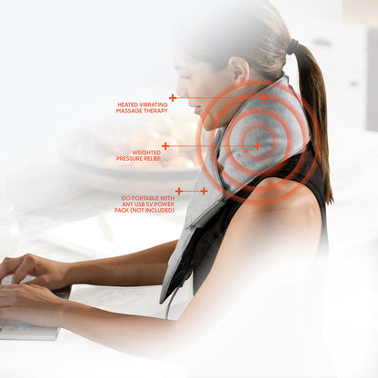 Calming Heat™ Copper Infused Massaging Neck Wrap by Sharper Image
