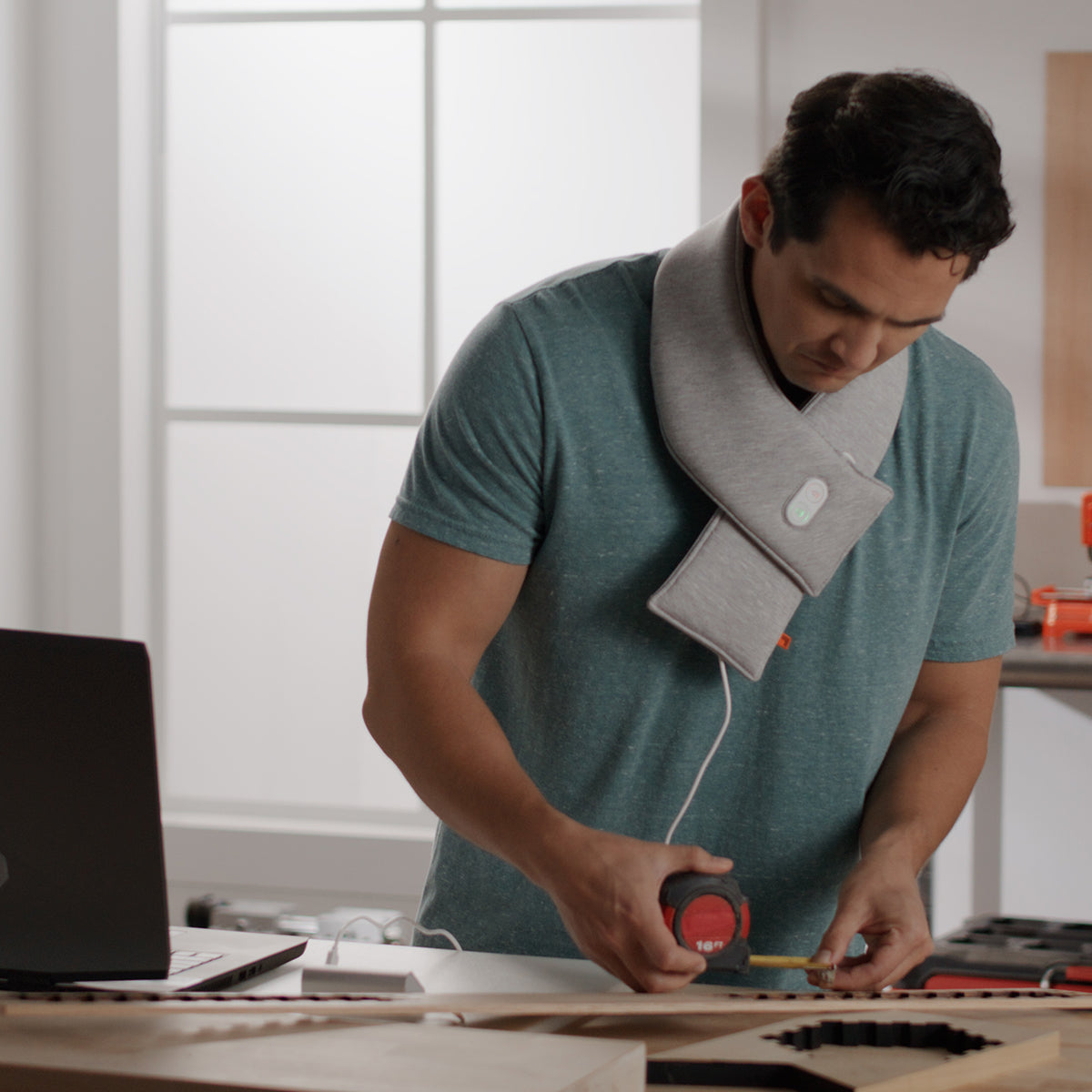 Calming Heat™ Copper Infused Massaging Neck Wrap by Sharper Image