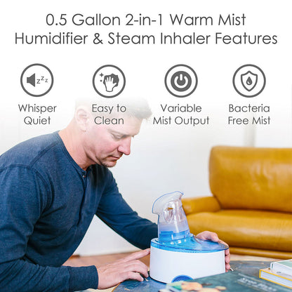 2 in 1 Warm Mist Humidifier & Inhaler