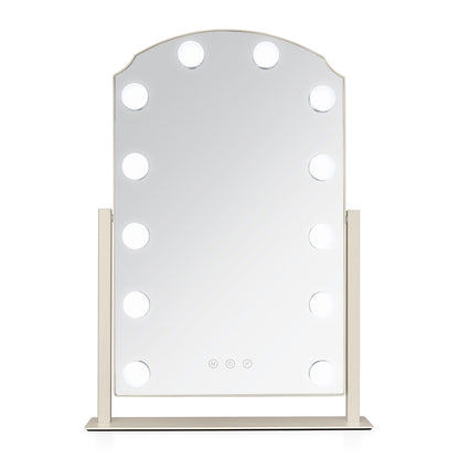 LED Scalloped Hollywood Mirror