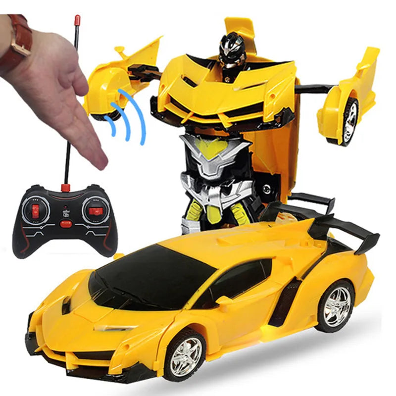 Coche teledirigido con sensor de gestos para niños, juguete de transformación, robot, batería de deformación, control remoto