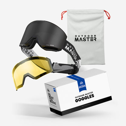 Asian Fit FALCON Ski Goggles Cylindrical ZEISS Lens