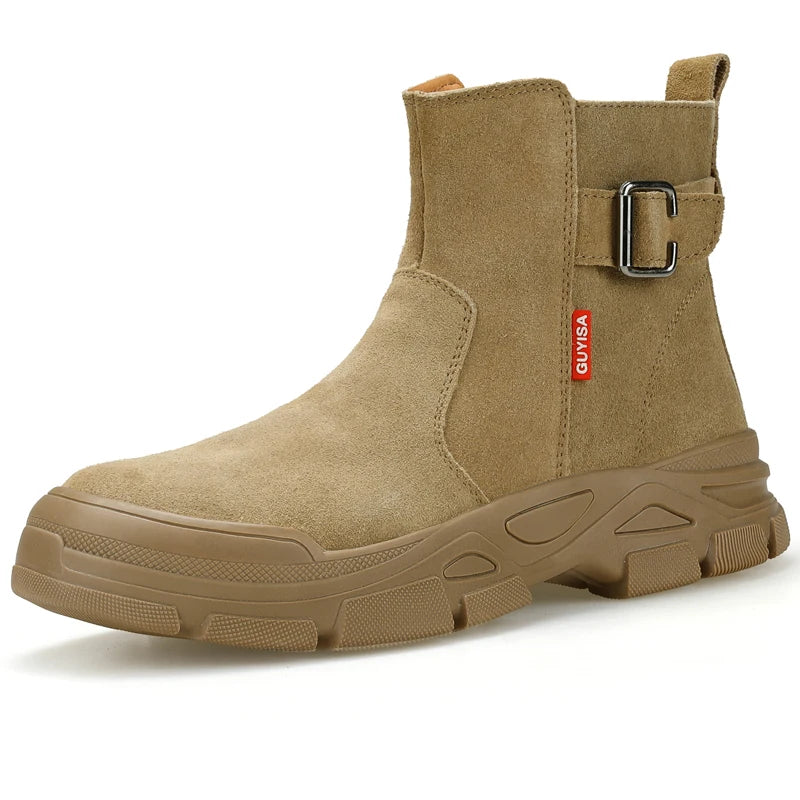 S3 Botas de seguridad de ante de vaca con forro polar,