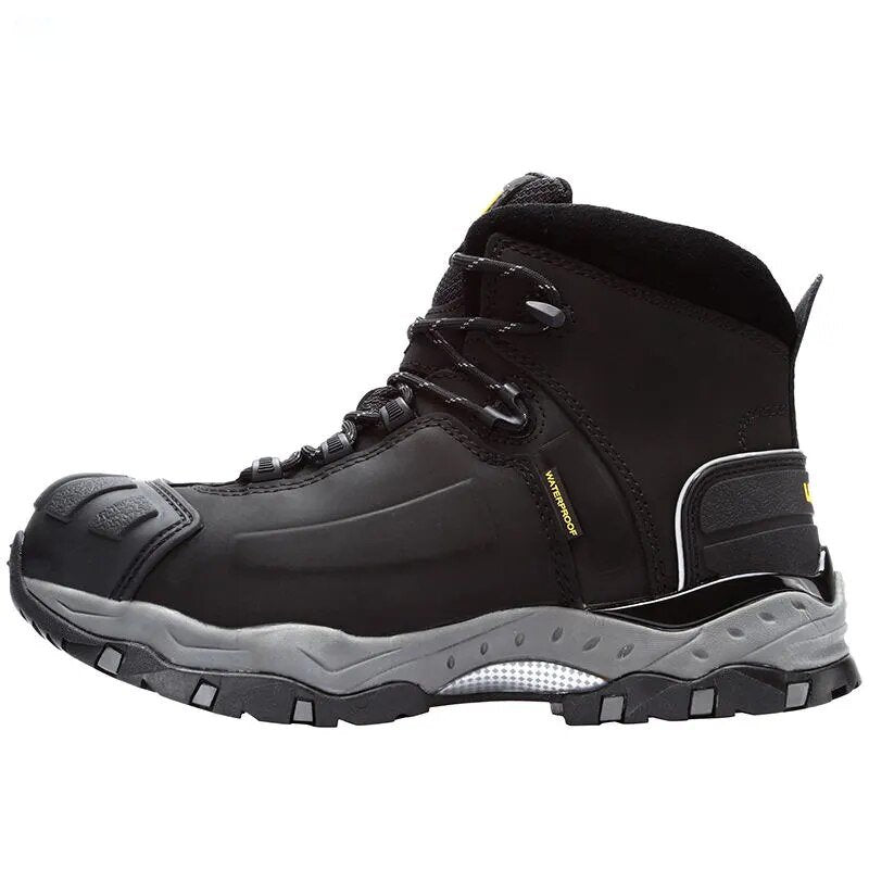 S3 Zapatos de seguridad con punta de acero para trabajo, calzado cómodo de cuero genuino, impermeable, para construcción, S3