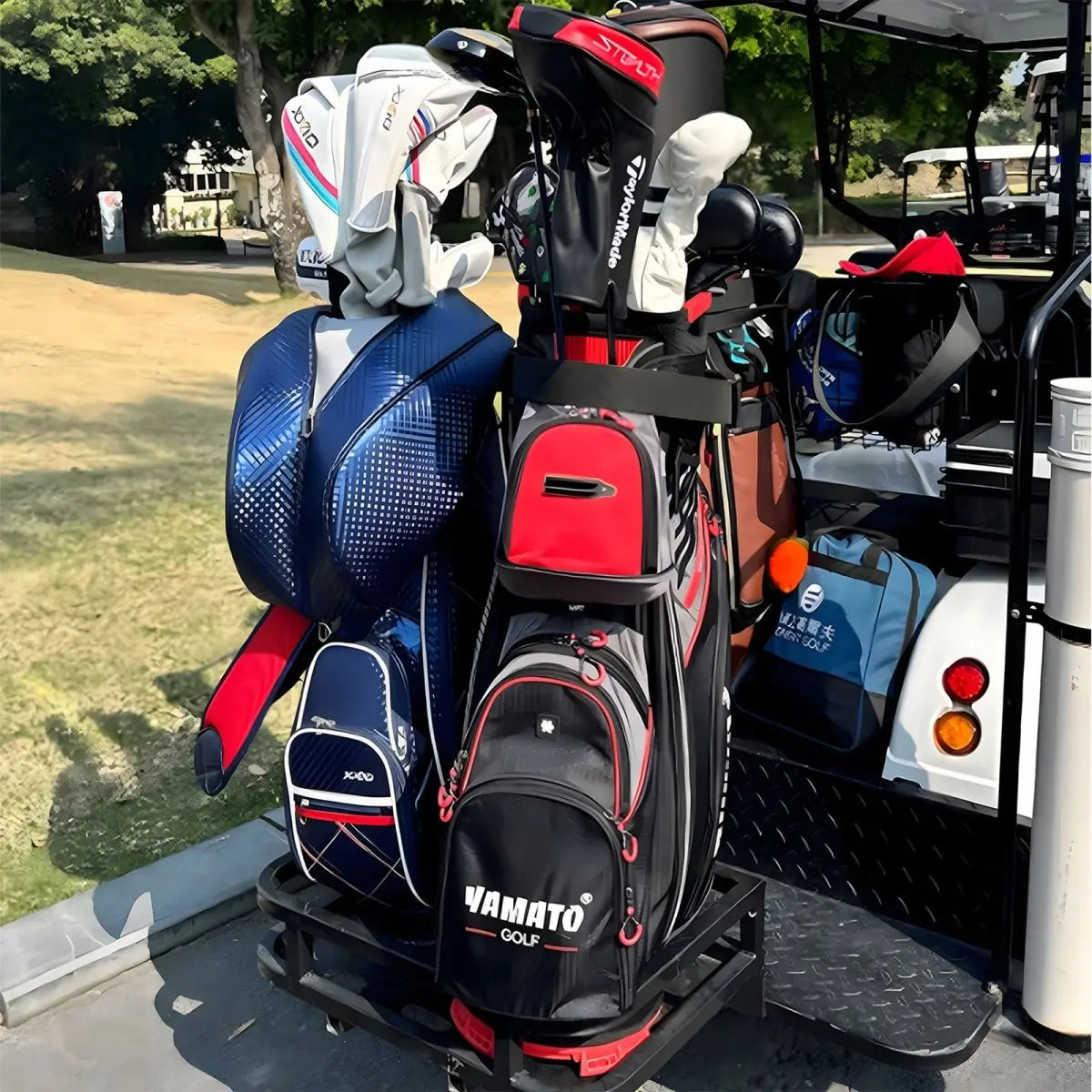 Yamato Golf Cart Bag – 14 Way Lightweight Organizer with Rain Cover