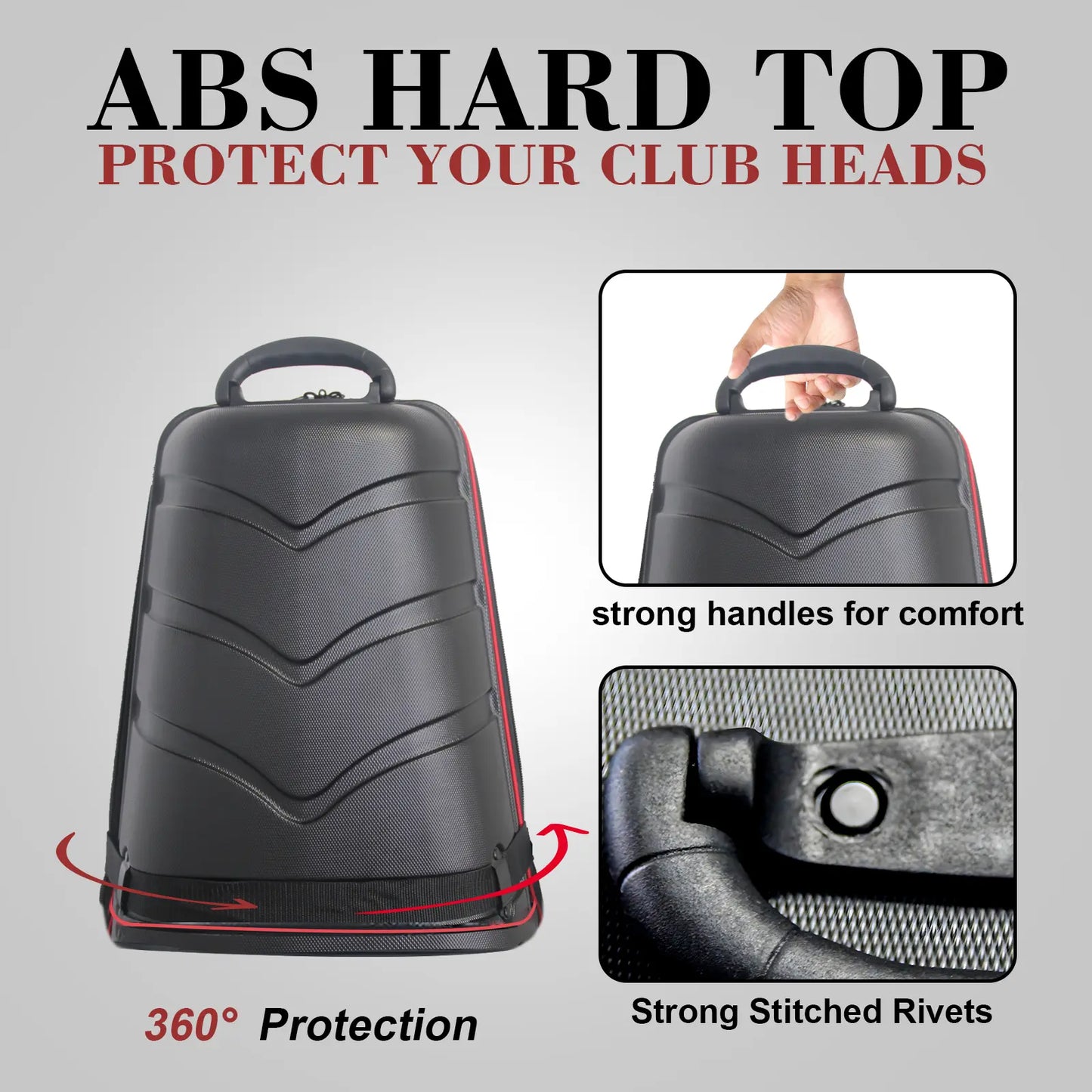 Yamato Golf Travel Bag – ABS Hard Shell, Wheels, Foldable Design