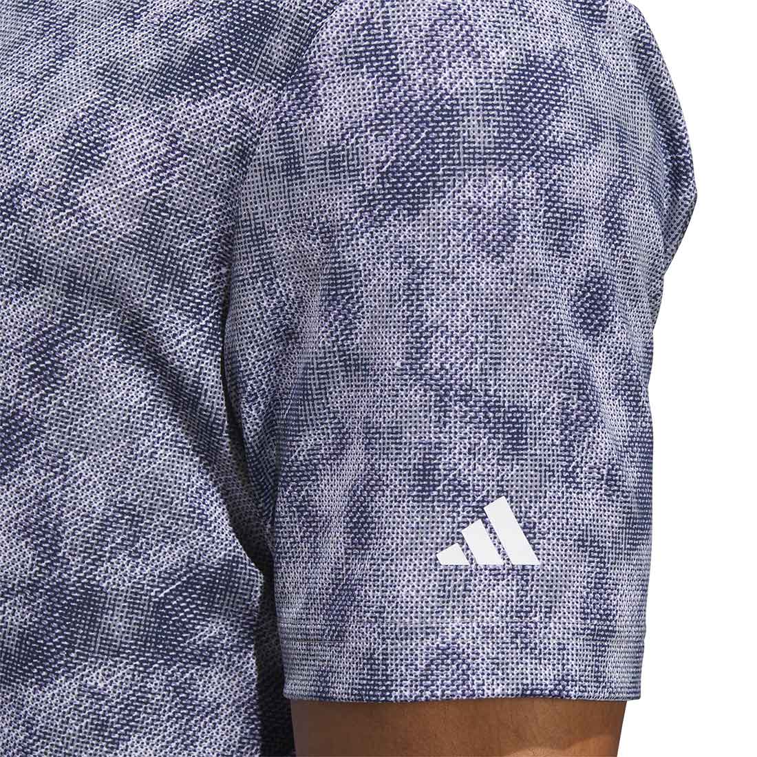 Adidas Ultimate365 Textured Print Golf Polo