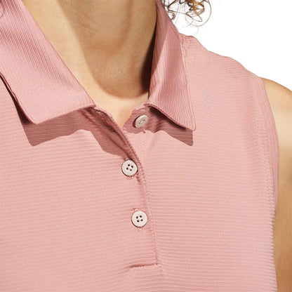 Adidas Women's Solid Ottoman Sleeveless Polo