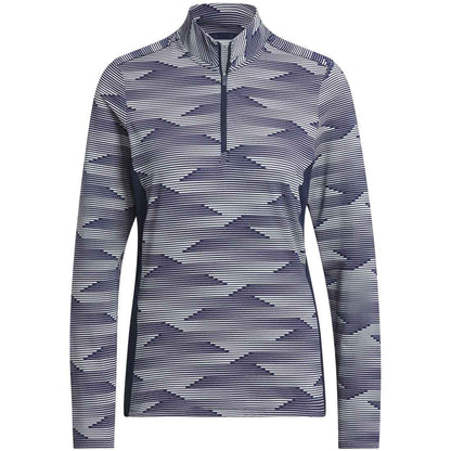 Adidas Women's Ultimate365 Printed Quarter Zip Mock
