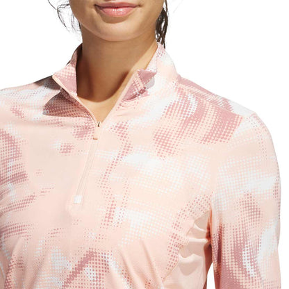Adidas Women's Ultimate365 Printed Quarter Zip Mock