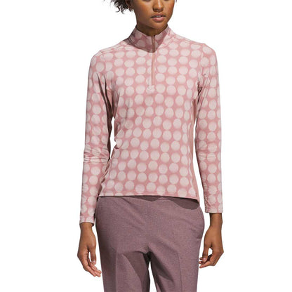 Adidas Women's Ultimate365 Printed Quarter Zip Mock
