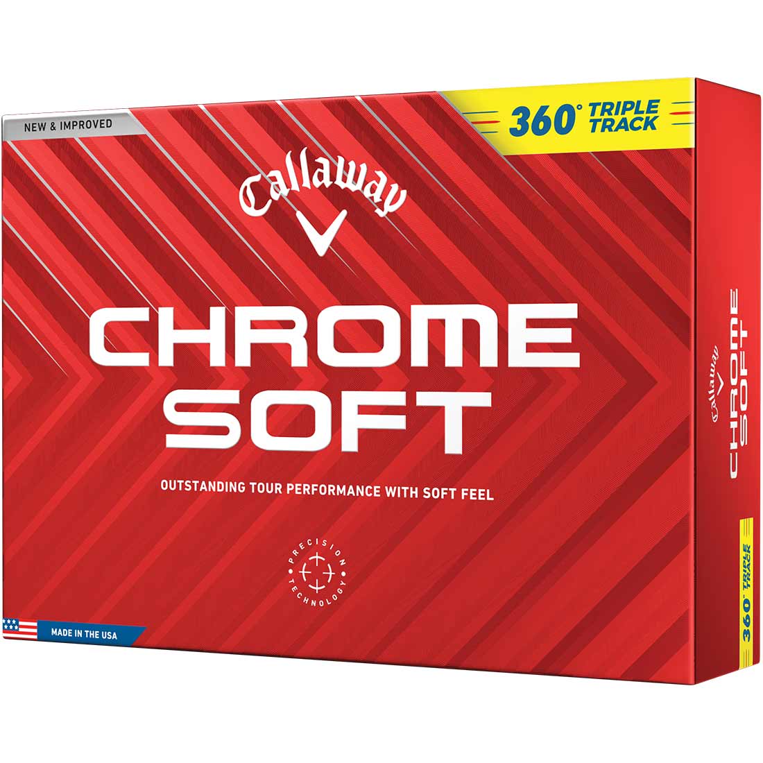 Callaway 2024 Chrome Soft 360 Triple Track Yellow Golf Balls