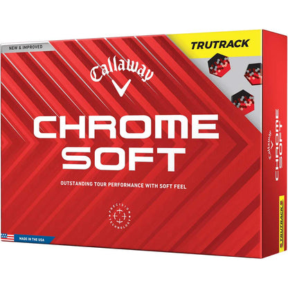 Callaway 2024 Chrome Soft TruTrack Yellow Golf Balls