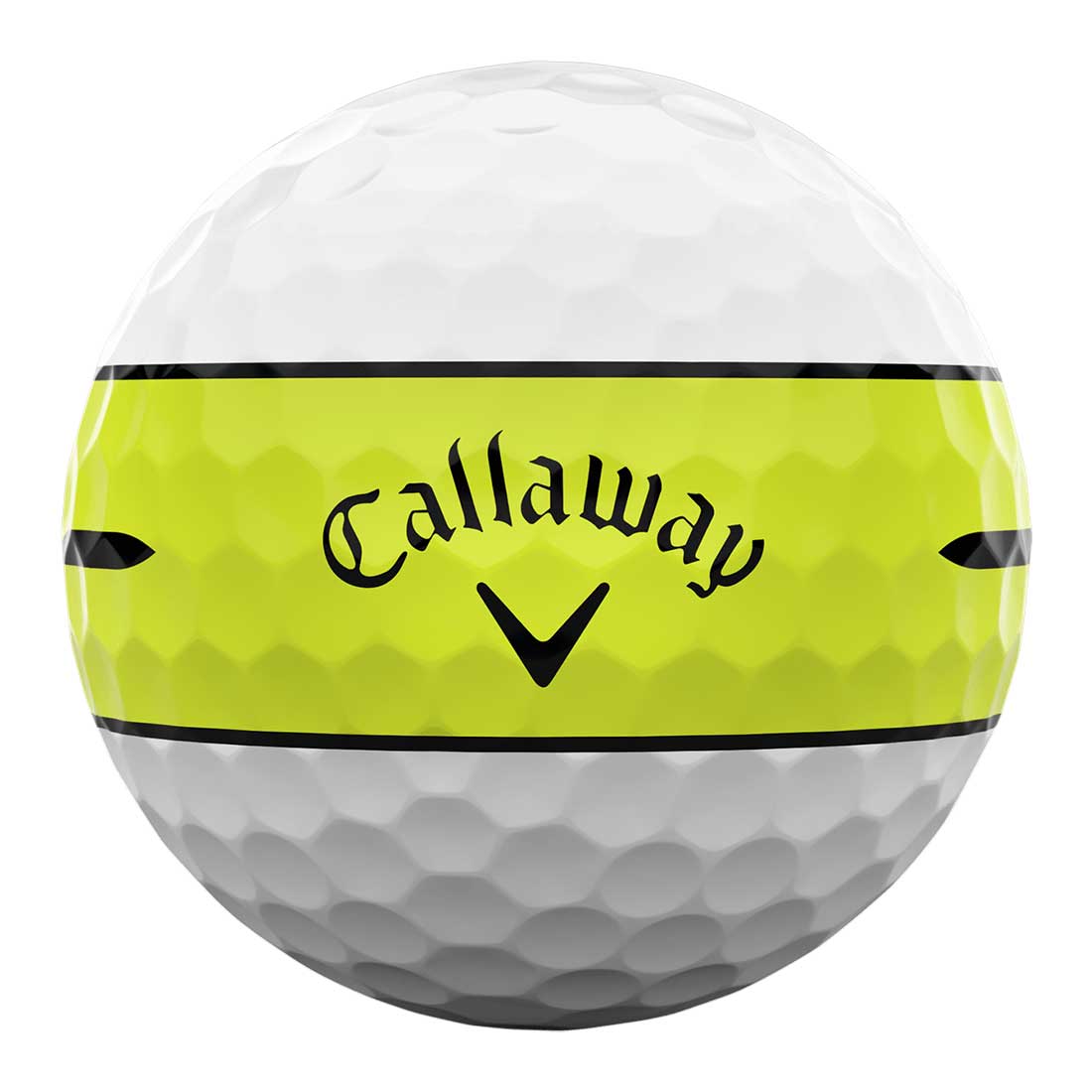Callaway 2024 Chrome Tour 360 Yellow Stripe Golf Balls