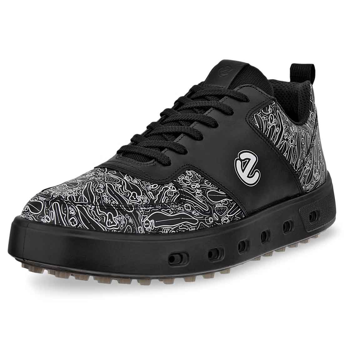 Ecco Street 720 Leather Gore-Tex Golf Shoes Black/White