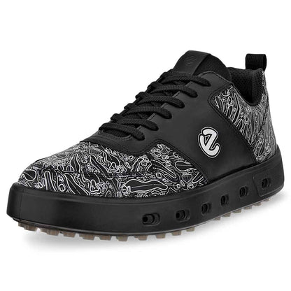 Ecco Street 720 Leather Gore-Tex Golf Shoes Black/White