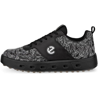 Ecco Street 720 Leather Gore-Tex Golf Shoes Black/White