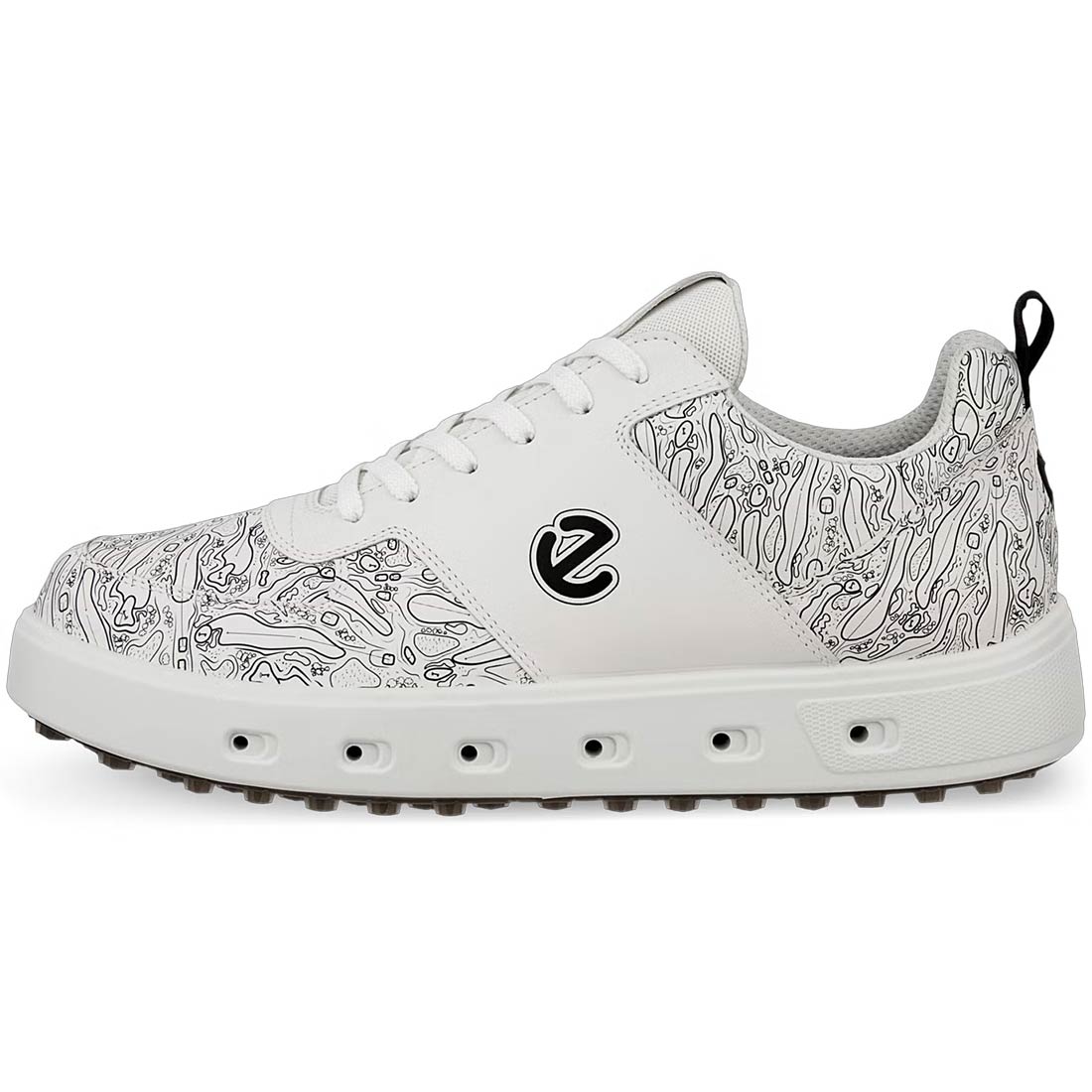 Ecco Street 720 Leather Gore-Tex Golf Shoes White/Black