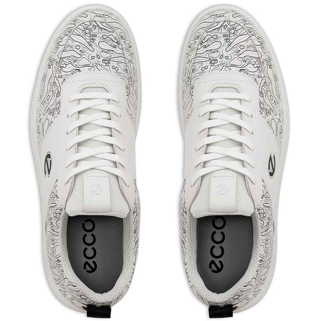 Ecco Street 720 Leather Gore-Tex Golf Shoes White/Black