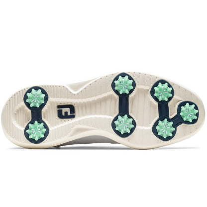 FootJoy Traditions Blucher Golf Shoes White/Aqua Marine/Pageant Blue