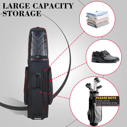 Yamato Golf Travel Bag – ABS Hard Shell, Wheels, Foldable Design