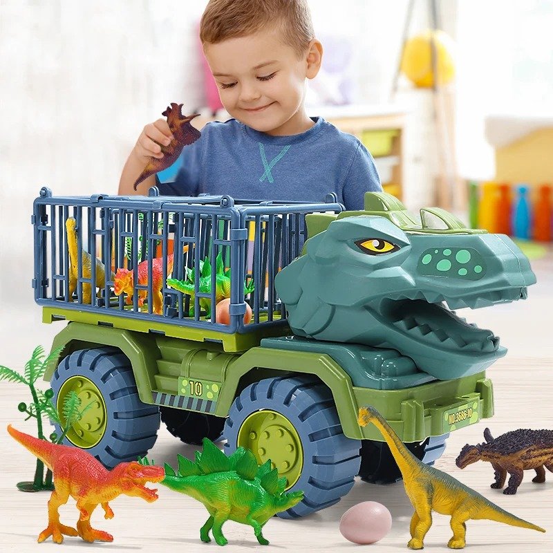 Camión de dinosaurio, modelo animal, gran tamaño, Tiranosaurio Rex, regalos de cumpleaños para niños, Navidad